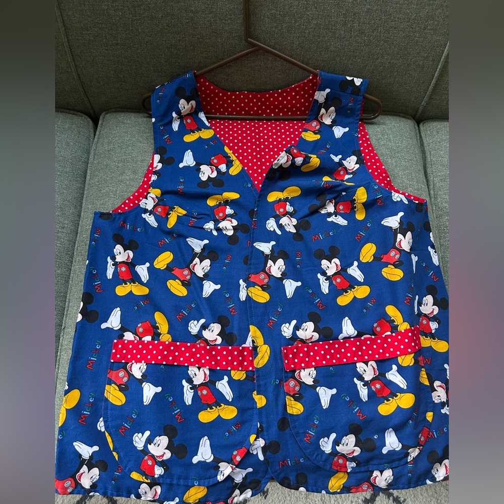 Mickey Mouse Blue Vest with Red Polka Dots